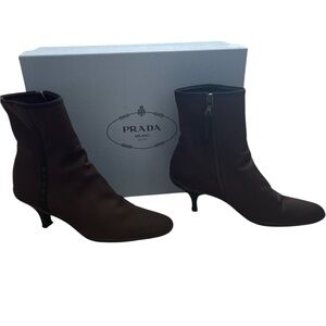 Prada low heel ankle boots